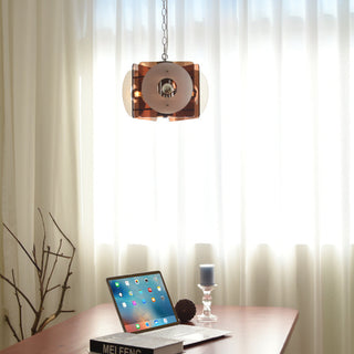Danish Deco glass pendant close-up — mid-century ceiling lamp