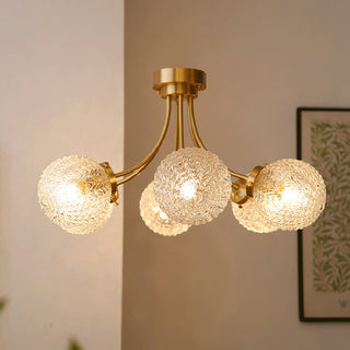 Large circle metal mid century chandelier ceiling fixture