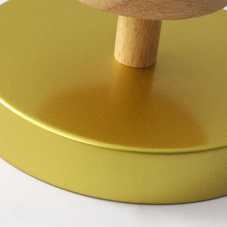 Colorful flush mount ceiling fixture, round wood iron design