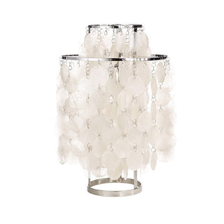 Handcrafted pearl lamp wide — seashell warm ambient light
