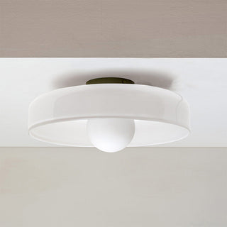 Plafonnier de cuisine moderne - Luminaire rond en verre à montage encastré pour éclairage d'îlot