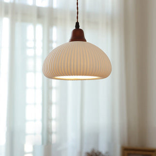 Suspension Vintage en Céramique - Lampe en Céramique Blanche Nordique pour Éclairage de Salle à Manger
