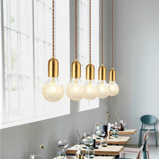 Sleek glass pendant top view — modern LED hanging fixture