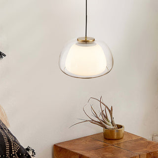 Nordic glass ceiling lamp with adjustable hanging cord