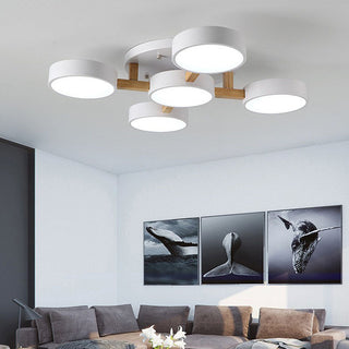 Acrylic Ceiling Light – Modern Multi-Head Fixture with Diffused Acrylic Heads