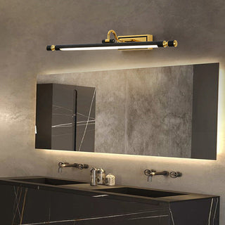 Black LED vanity wall sconce — modern energy efficient bathroom lamp