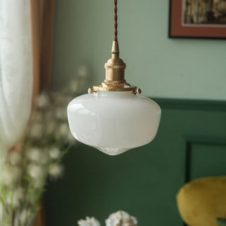 Vintage lantern pendant lamp in rustic glass style