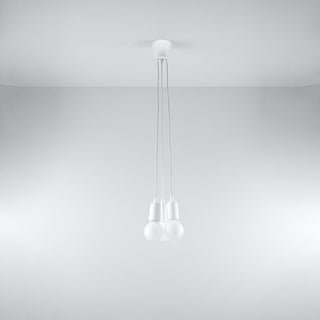Suspension minimaliste blanche – Plafonnier à 3 ampoules | Éclairage moderne élégant