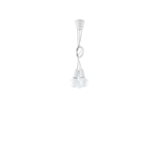 Suspension minimaliste blanche – Plafonnier à 3 ampoules | Éclairage moderne élégant