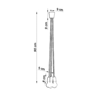 Suspension Blanche Minimaliste – Suspension Moderne à 5 Lumières pour Table à Manger