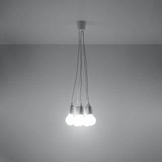 Suspension Blanche Minimaliste – Suspension Moderne à 5 Lumières pour Table à Manger