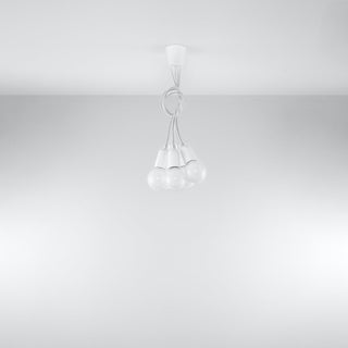 Suspension Blanche Minimaliste – Suspension Moderne à 5 Lumières pour Table à Manger