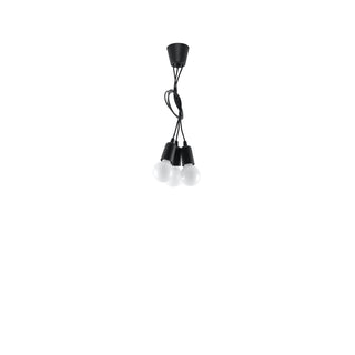 Black Pendant Light – Minimalist Lighting | Three Bulb Fixture With Adjustable Brightness