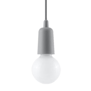Suspension minimaliste – Lampe pendante moderne grise pour éclairage de salon