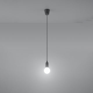 Suspension minimaliste – Lampe pendante moderne grise pour éclairage de salon