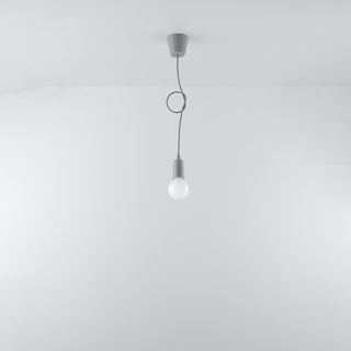 Suspension minimaliste – Lampe pendante moderne grise pour éclairage de salon