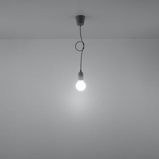 Suspension minimaliste – Lampe pendante moderne grise pour éclairage de salon