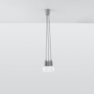 Suspension 3 lumières grise – Suspension luminaire minimaliste | Design de lampe moderne et élégant