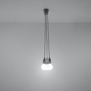 Suspension 3 lumières grise – Suspension luminaire minimaliste | Design de lampe moderne et élégant