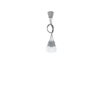 Suspension 3 lumières grise – Suspension luminaire minimaliste | Design de lampe moderne et élégant
