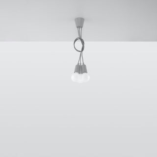 Suspension 3 lumières grise – Suspension luminaire minimaliste | Design de lampe moderne et élégant