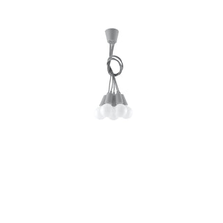 Minimalist Pendant Light – Grey 5 Bulb Pendant Lamp | Modern Linear Kitchen Lighting