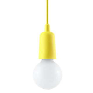 Yellow Pendant Light – Minimalist PVC Pendant Lamp for Living Room Lighting