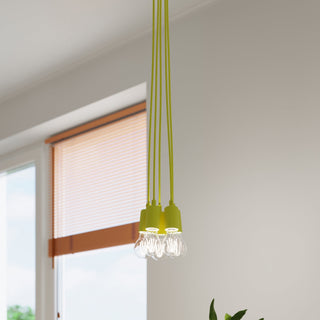 Lámpara Colgante Amarilla – Lámpara Colgante Minimalista de PVC para Iluminación de Sala de Estar