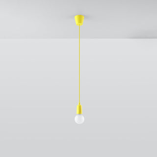 Lámpara Colgante Amarilla – Lámpara Colgante Minimalista de PVC para Iluminación de Sala de Estar
