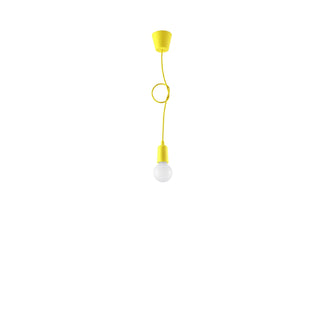 Lámpara Colgante Amarilla – Lámpara Colgante Minimalista de PVC para Iluminación de Sala de Estar