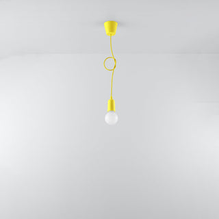 Lámpara Colgante Amarilla – Lámpara Colgante Minimalista de PVC para Iluminación de Sala de Estar