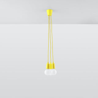 Yellow Pendant Light – Minimalist 3 Light Pendant With Warm Ambient Lighting