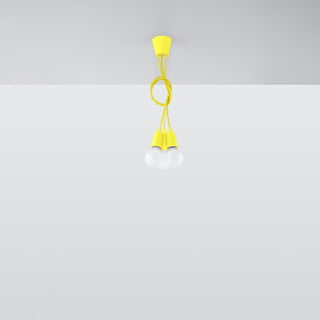 Yellow Pendant Light – Minimalist 3 Light Pendant With Warm Ambient Lighting