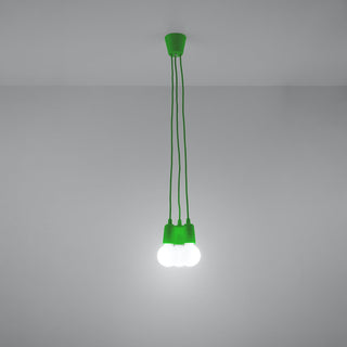 Suspension Vert Minimaliste – Suspension à 3 Lumières | Design Géométrique, Lumavera Lighting