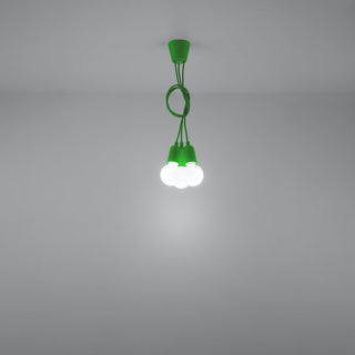 Suspension Vert Minimaliste – Suspension à 3 Lumières | Design Géométrique, Lumavera Lighting