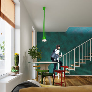 Suspension Verte – Lustre Minimaliste à 5 Lumières pour Éclairage de Salle à Manger