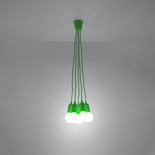 Suspension Verte – Lustre Minimaliste à 5 Lumières pour Éclairage de Salle à Manger