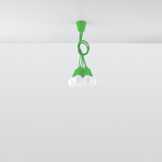 Suspension Verte – Lustre Minimaliste à 5 Lumières pour Éclairage de Salle à Manger