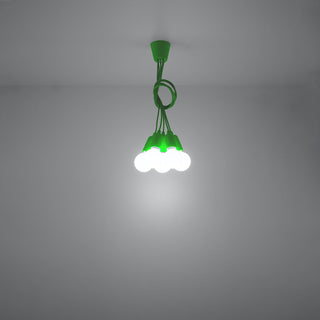 Suspension Verte – Lustre Minimaliste à 5 Lumières pour Éclairage de Salle à Manger