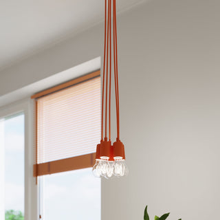 Suspension Orange – Luminaire suspendu minimaliste 3 lumières | Éclairage de salle à manger moderne