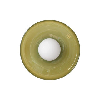 Plafonnier de cuisine moderne - Luminaire rond en verre à montage encastré pour éclairage d'îlot