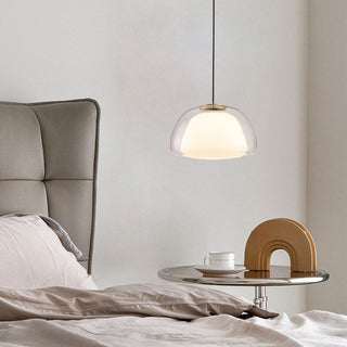 Adjustable glass pendant — contemporary Scandinavian dining