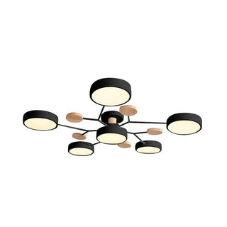 LED chandelier multi-head adjustable pendant interior detail