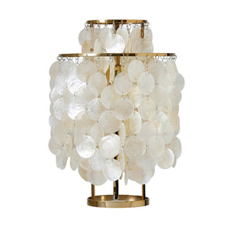 Seashell wind chimes lamp — handcrafted pearl warm glow