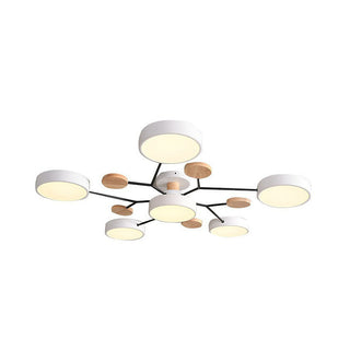 Multi-head adjustable LED chandelier pendant interior angle