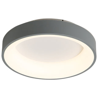 Grey flush mount LED ceiling lamp, Scandinavian modern design