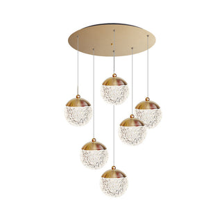 Nordic shade pendant side angle — acrylic modern ceiling lamp