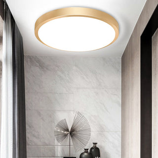Gold vintage round ceiling fixture – flush mount warm glow