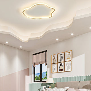 Creative silicone iron ceiling light installed, bedroom design
