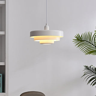 Rustic round iron pendant lamp for dining room